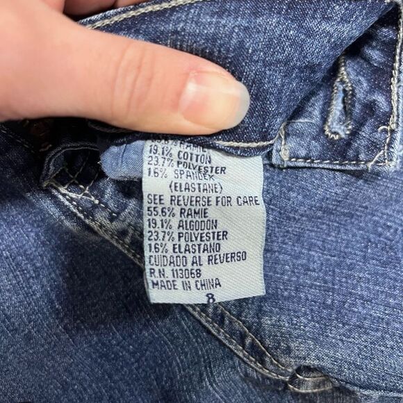 Yoni Jay Beaded High Rise Ankle Jeans Size 8 Women’s Blue Y2K - Picture 8 of 12